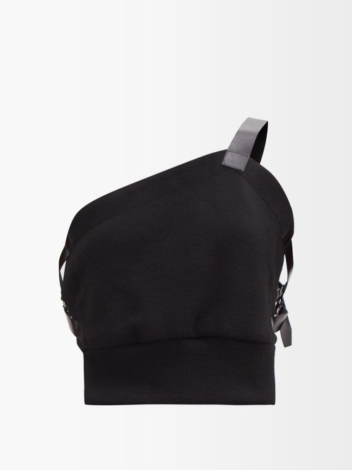 Noir Kei Ninomiya - Backless Harness Ribbed-knit Top Black