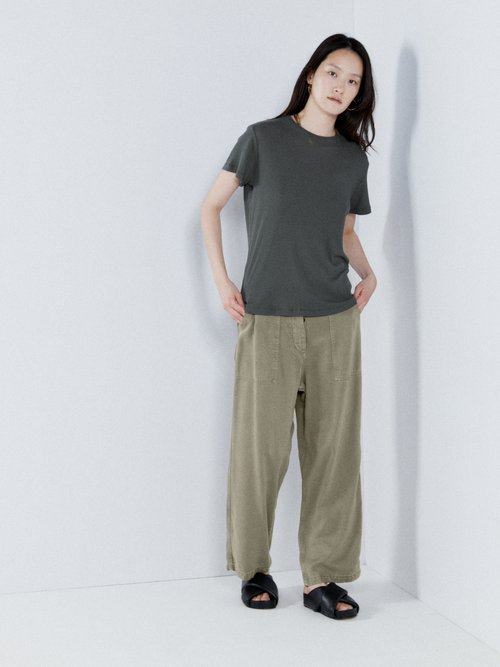 Raey - Wide-leg Pocket-front Trouser - Womens - Khaki