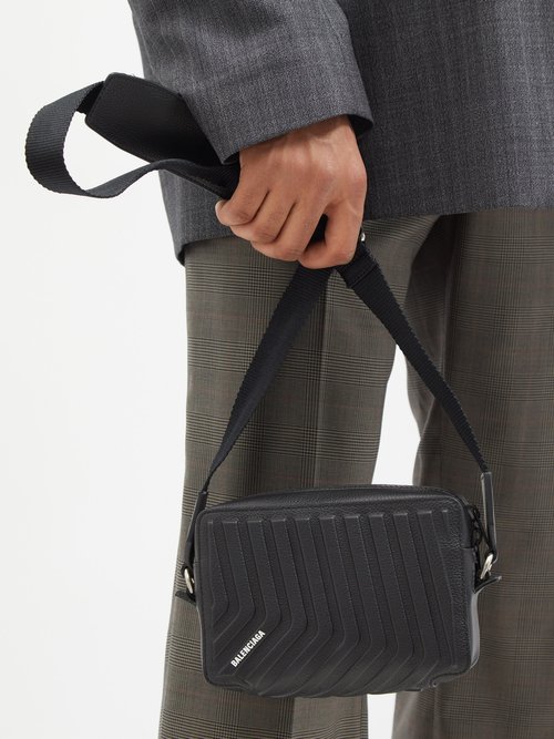 Off-White Men's Binder Leather Crossbody Bag - Bergdorf Goodman