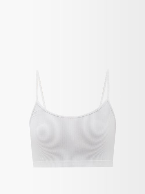 Cropped Ribbed-jersey Top