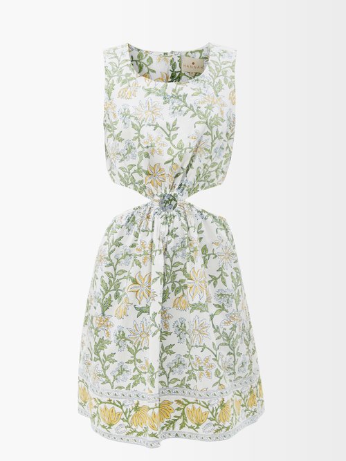 Hannah Artwear Divina Cutout Cotton-poplin Mini Dress