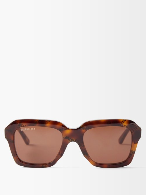 Power Square Tortoiseshell-acetate Sunglasses