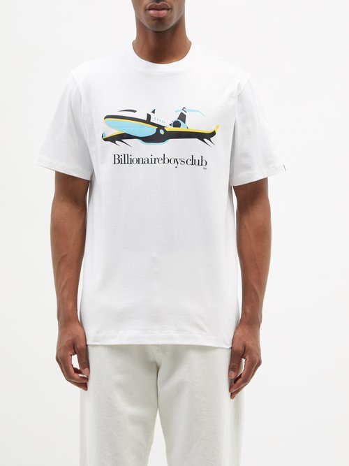 Jet-plane Logo Cotton-jersey T-shirt