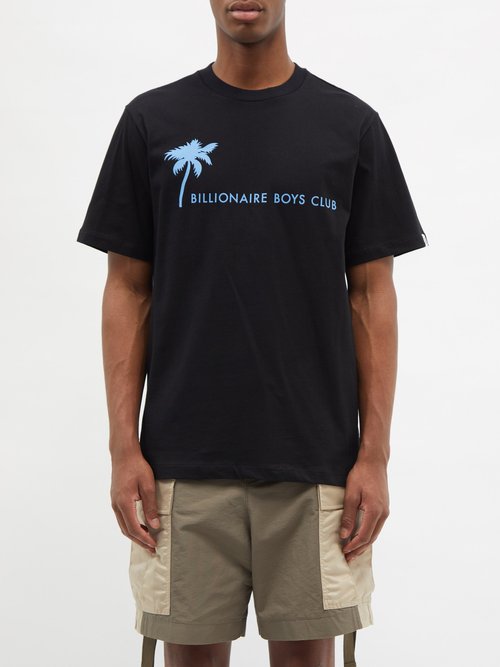 Billionaire Boys Club - Palm-logo Cotton-jersey T-shirt - Mens - Black