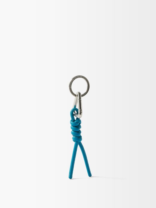Triangle Knotted Leather Keyring