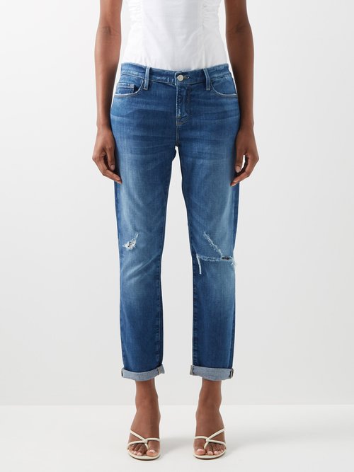 FRAME Le Garcon Cropped Straight-leg Jeans
