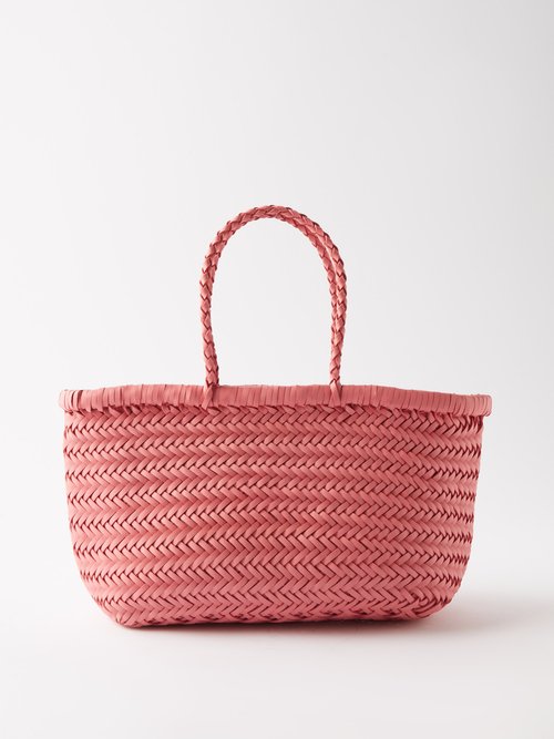 Dragon Diffusion Triple Jump Mini Woven-leather Basket Bag