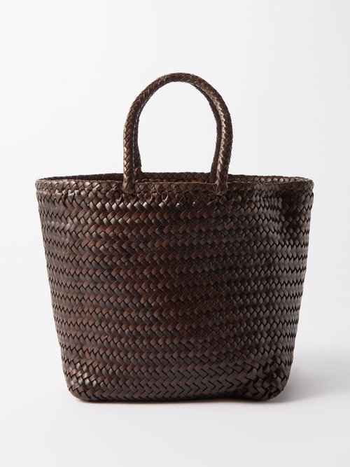 Dragon Diffusion Grace Small Woven-leather Basket Bag