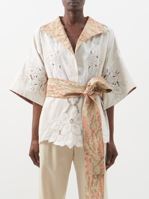 Rianna + Nina – Kendima Patchworked Vintage-cotton Blouse – Womens – Multi