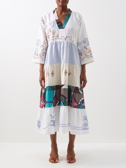 Rianna + Nina - Kendima Vintage Embroidered Cotton Dress - Womens - Multi