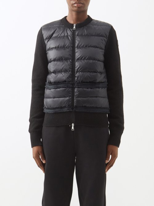 Quilted Wool And Down Jacket