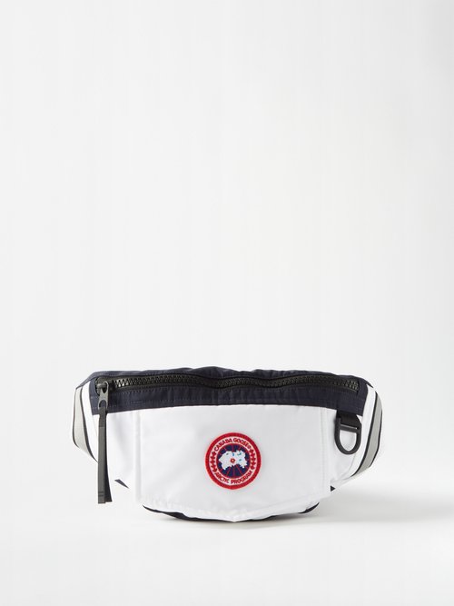 Canada Goose Nylon Belt Bag With Logo In White