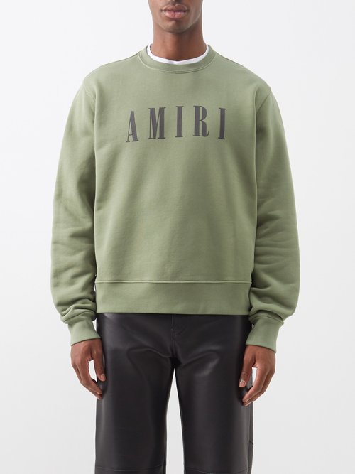Amiri Logo-embroidered Cotton-terry Sweatshirt