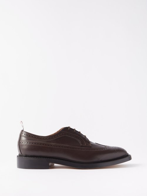 Thom Browne Tricolour-trim Leather Longwing Brogues