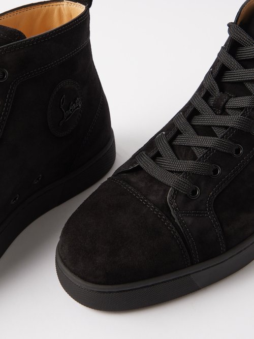 Louis Suede High Top Sneakers in Black - Christian Louboutin