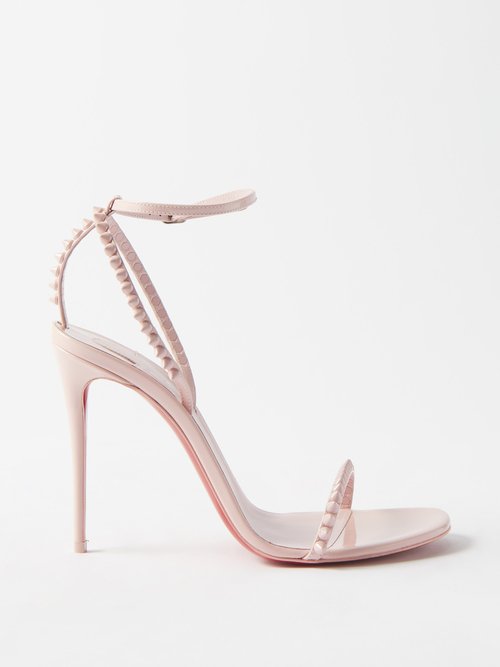 Christian Louboutin - So Me 100 Spiked Leather Sandals Pink