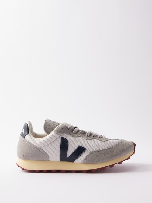 Veja Rio Branco Suede-panelled Mesh Trainers