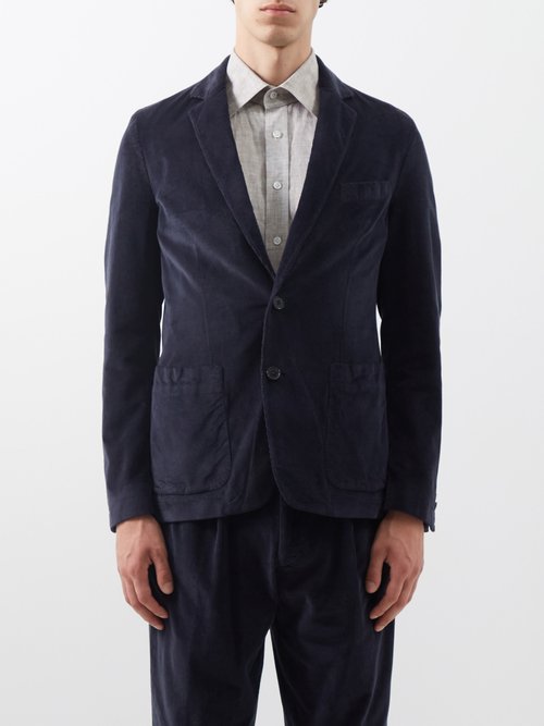 Officine Générale Patch-pocket Cotton-blend Corduroy Suit Jacket