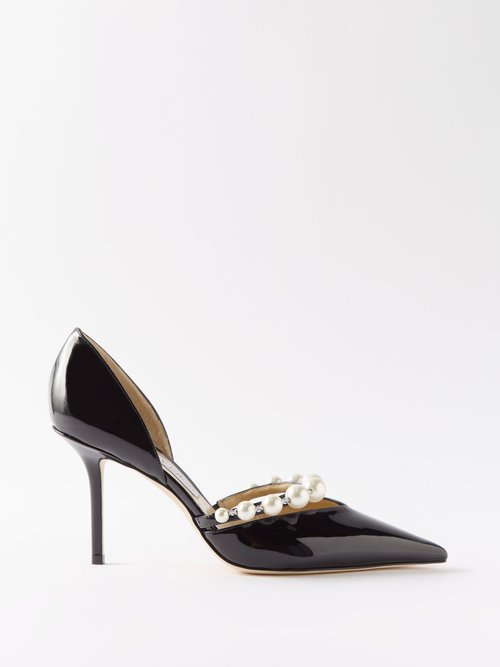 Jimmy Choo Aurelie 85 Faux-pearl And Leather Pumps
