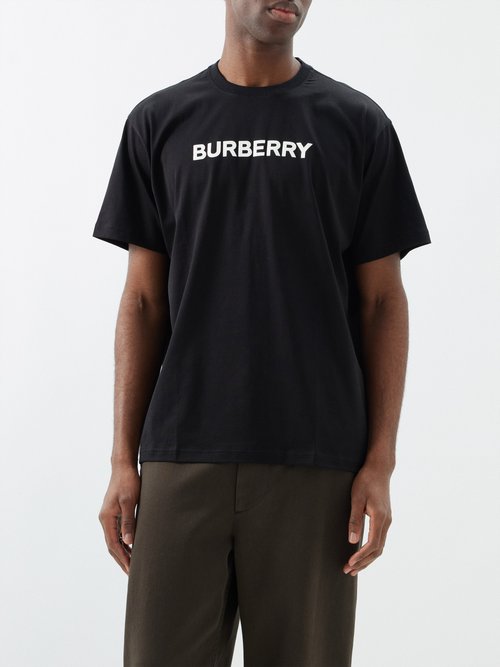 Burberry Harriston Logo Cotton Jersey T-shirt In Black | ModeSens