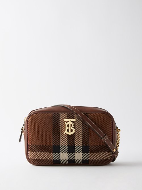 Burberry Lola Check Canvas And Leather Cross-body Bag