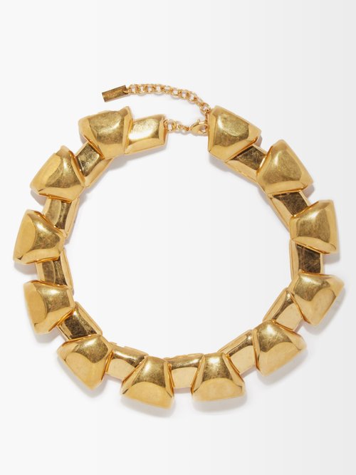 Saint Laurent - Scale Chain-link Necklace - Womens - Gold