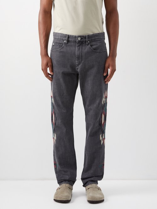 Jasper Embroidered Straight-leg Jeans