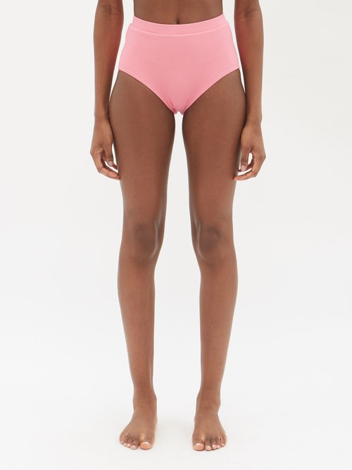 Cossie + Co - The Lucinda High-rise Bikini Briefs - Womens - Light Pink