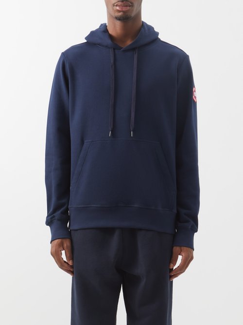 Canada Goose - Huron Organic-cotton Jersey Hooded Sweatshirt - Mens - Navy