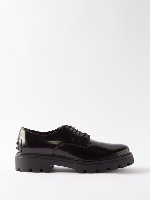 Tod's Heel-stud Leather Derby Shoes