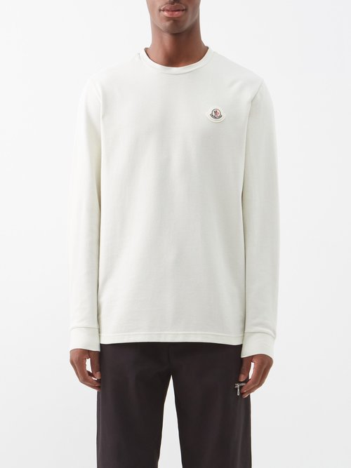 Moncler Logo-patch Cotton-piqué Sweatshirt