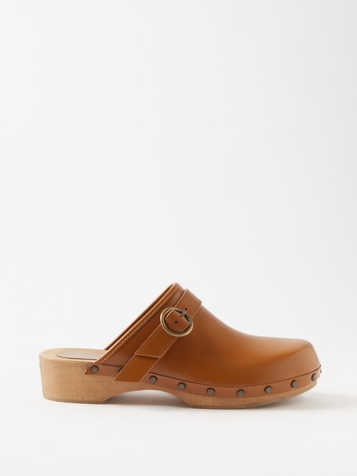 Isabel Marant Thalie Buckled Leather Clogs