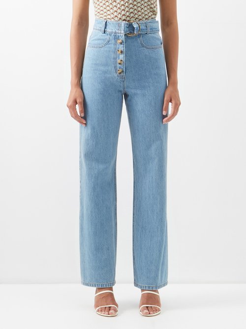 Emily Organic-cotton Wide-leg Jeans