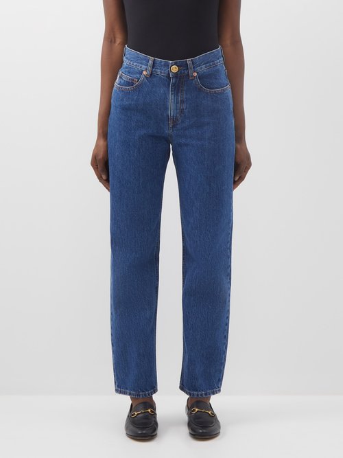 Blazé Milano Nariida Paso Straight-cut Jeans In Mid Denim | ModeSens