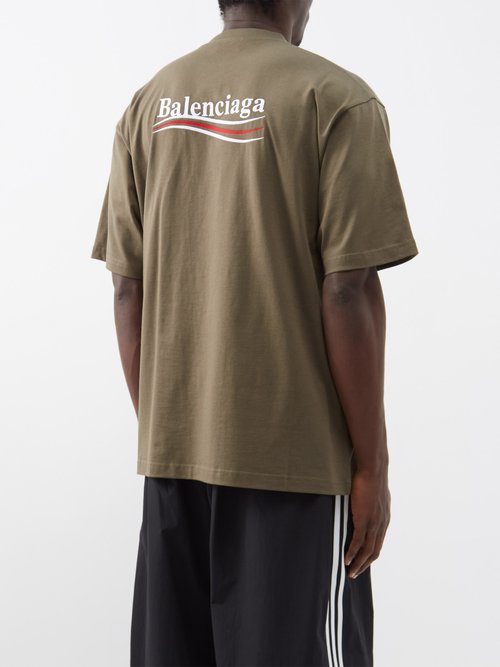 Cotton Jersey T Shirt in Brown - Balenciaga