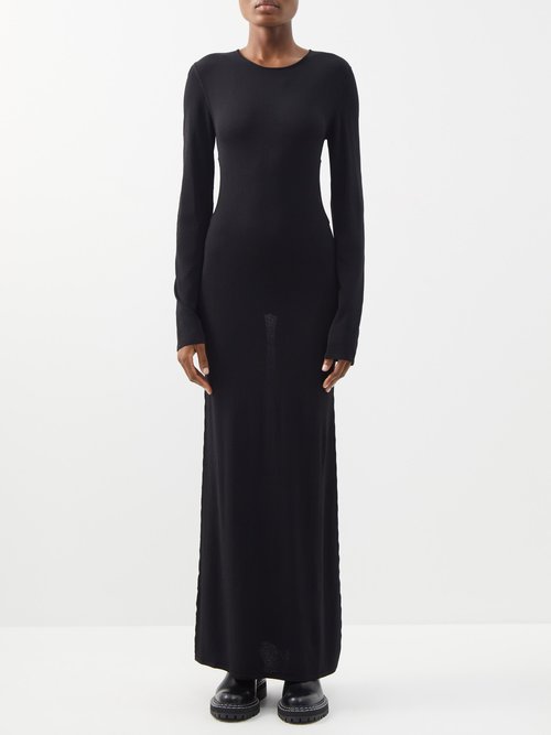 Altu - Cutout Jersey Maxi Dress Black