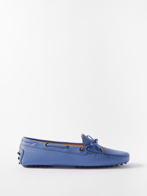 Tod's - Gommini Bow-tied Leather Loafers Light Blue