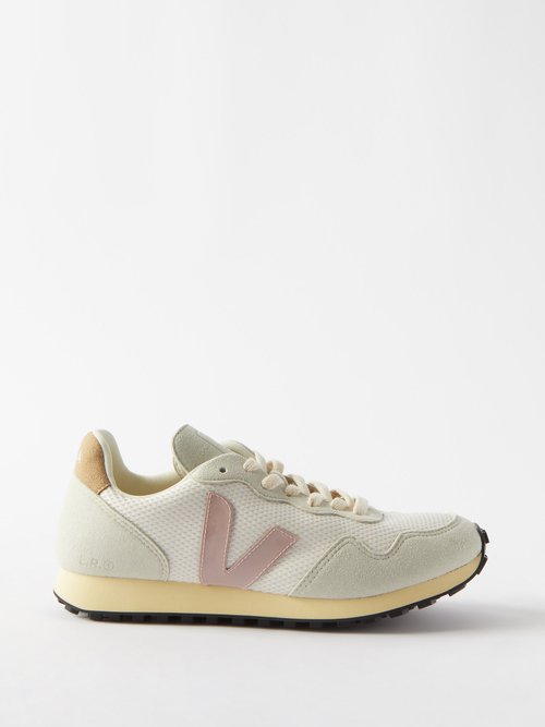 Veja - Sdu Alveomesh And Faux Suede Trainers Cream Pink