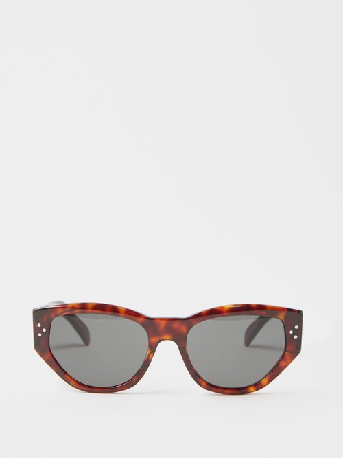 CELINE EYEWEAR Cat-eye tortoiseshell acetate sunglasses