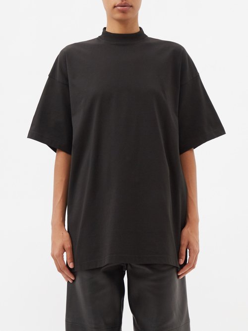 balenciaga logo tab t shirt