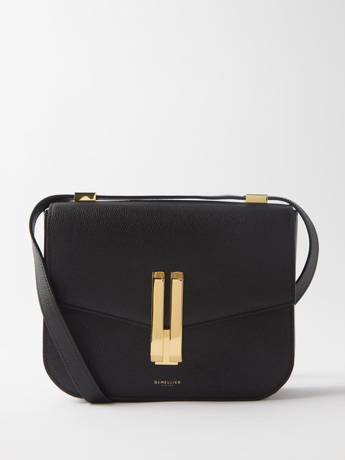 Demellier Vancouver Grained-leather Cross-body Bag In Black | ModeSens