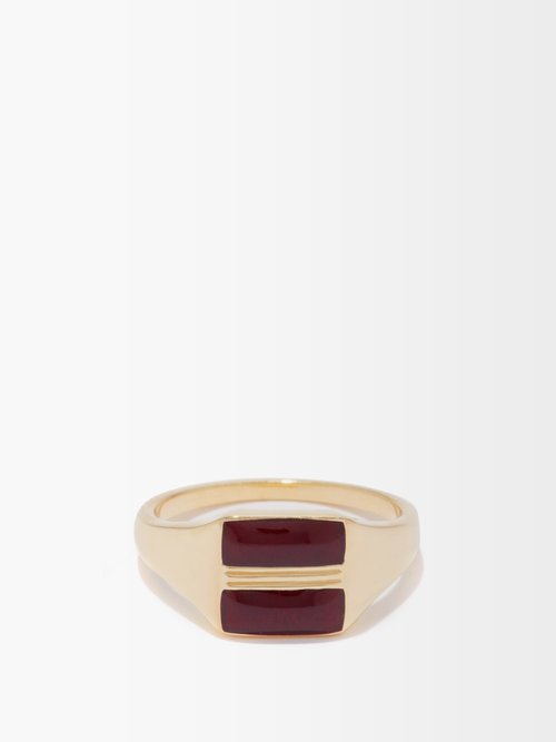Miansai Cardinal Enamel Gold-vermeil Ring