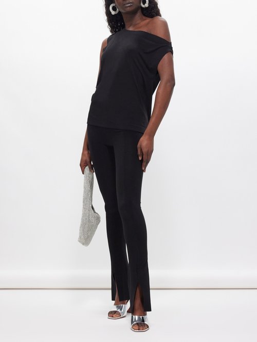Norma Kamali Women's Sleeveless SPAT Legging Catsuit, Black, XX-Small at   Women's Clothing store
