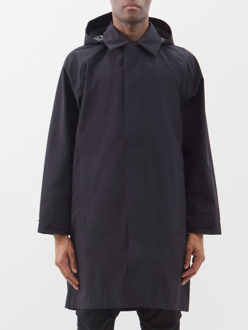 Goldwin Gore-tex Hooded Field Coat In Black | ModeSens