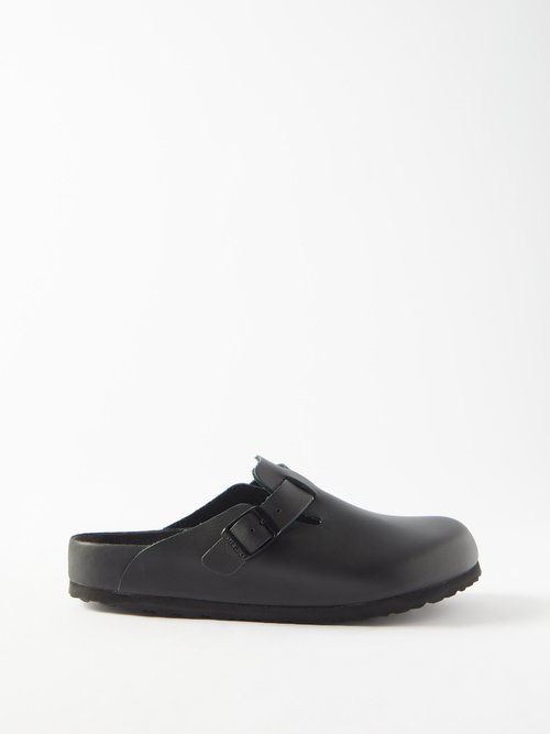 Boston Leather Backless Loafers