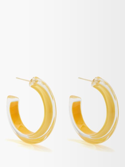 Alison Lou Jelly Small 14kt Gold-plated Hoop Earrings