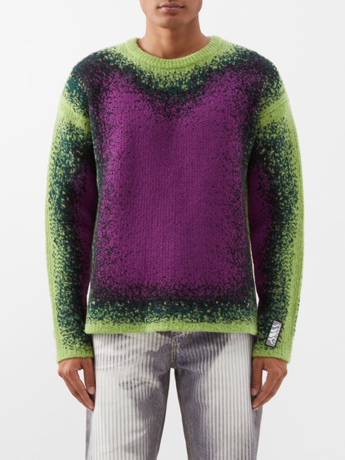 Y/Project - Gradient Knitted Sweater - Mens - Purple Multi