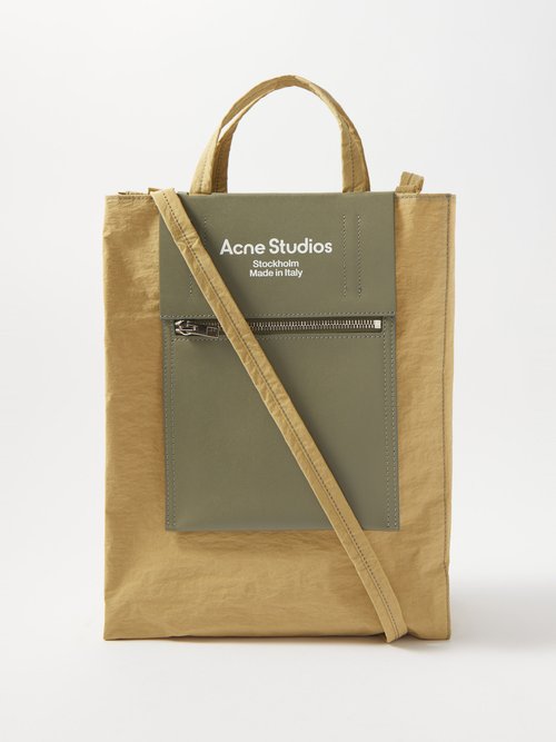 Baker Out Medium Leather-trimmed Canvas Tote Bag