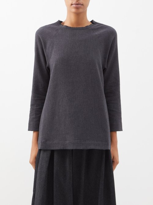 Toogood - The Spinner Brushed-cotton Blouse Dark Grey