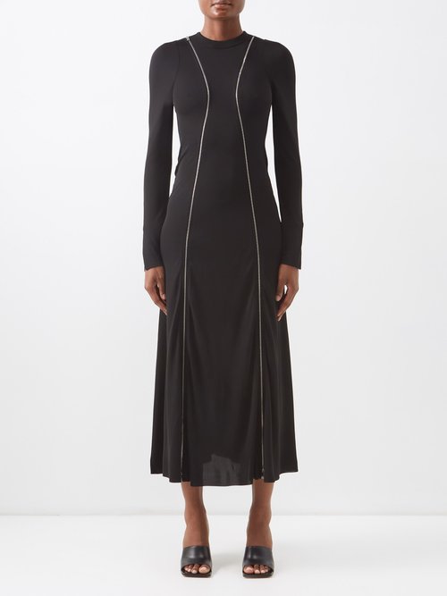 Victoria Beckham Dual-zip Jersey Dress